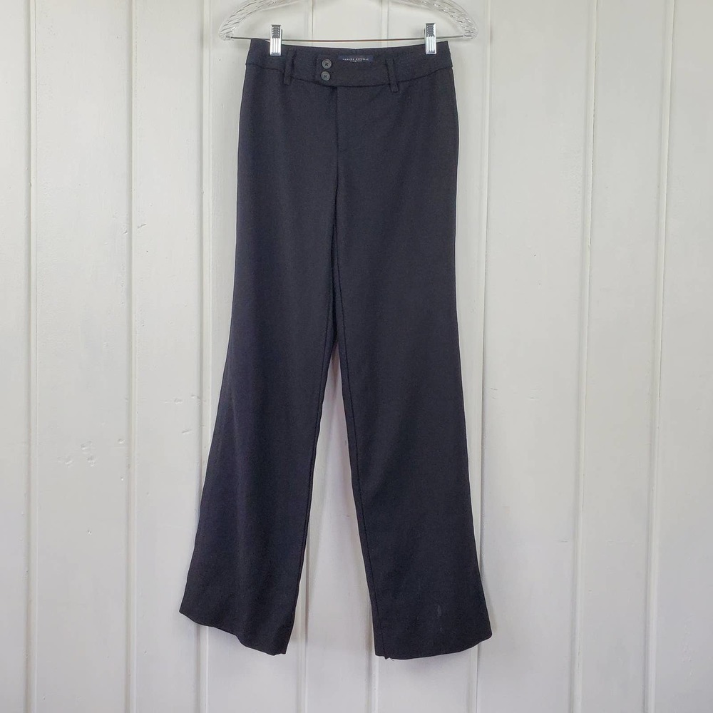 Banana Republic Y2K Harrison Black Wool Lined Dress Pants Womens 0
